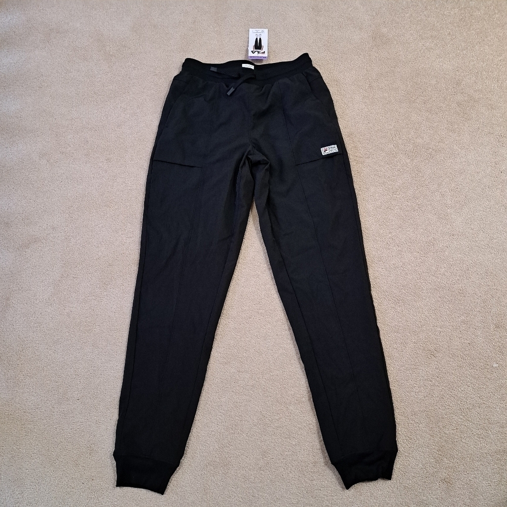 Fila Boys Jogger Style Pants Size XXL 18/20 Black Lightweight NWT